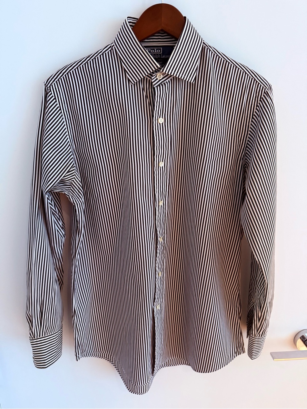 Ralph Lauren Black and White Thin-Stripe Dress Shirt